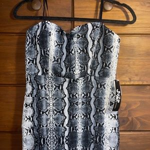 snakeskin dress